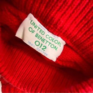 Womens united colors of Benetton red cable knit sweater